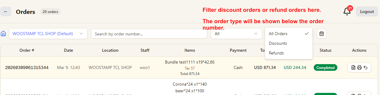 Sales, orders, and invoice workflows